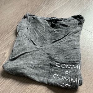Comfy gray v-neck